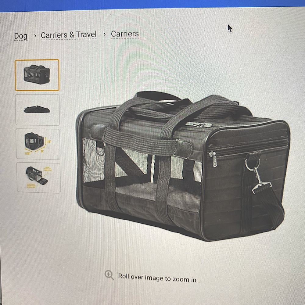 Sherpa airline approved dog and car carrier